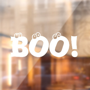 ハロウィーン怖いブー！白い眼球かわいいデコ ウィンドウサイン