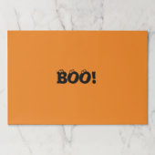 ハロウィーン怖いブー！目玉オレンジランチョンマット ペーパーパッド (正面)