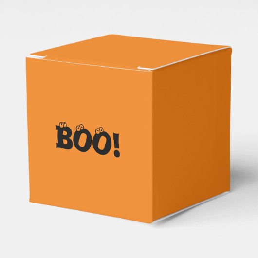 ハロウィーン怖いブー!目玉ブラックオレンジのおやつ フェイバーボックス (正面サイド)