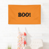 ハロウィーン怖いブー！目玉ブラックオレンジ色の装飾 横断幕 (インサイチュ)
