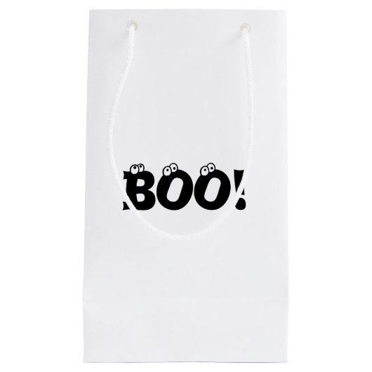 ハロウィーン怖いブー！目玉白黒おやつ スモールペーパーバッグ (正面)