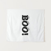 ハロウィーン怖いブー!目玉白黒デコール タペストリー (正面(横))