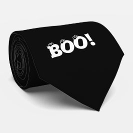 ハロウィーン怖いブー！目玉白黒 ネクタイ