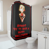 ハロウィーン怖いマスク シャワーカーテン (インサイチュ)