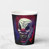 ハロウィーン怖いモンスターピエロ 紙コップ (裏面)