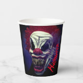 ハロウィーン怖いモンスターピエロ 紙コップ (正面)