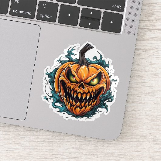 ハロウィーン怖い不気味なカボチャのシール シール (詳細)