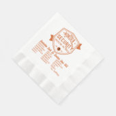 ハロウィーン怖い不気味モンスターセキュリおもしろいティ 縁ありランチョンナプキン (角)