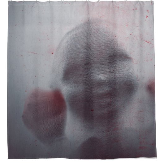 ハロウィーン怖い人形シルエットシャワーカーテン シャワーカーテン (正面)