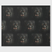 ハロウィーン怖い人狼 ラッピングペーパー (フラット)