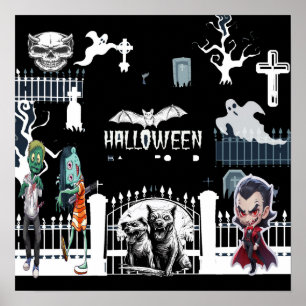 ハロウィーン怖い夜のポスター ポスター