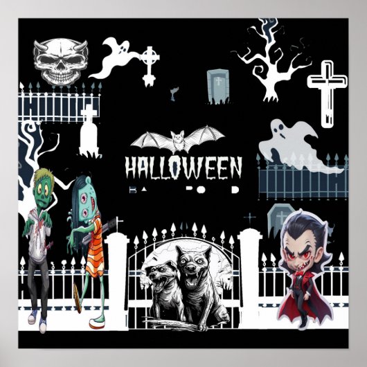 ハロウィーン怖い夜のポスター ポスター (正面)