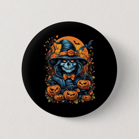 ハロウィーン怖い夜ハロウィーンの衣装 缶バッジ (正面)