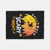 ハロウィーン怖い夜誕生日 フリースブランケット (正面(横))