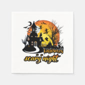 ハロウィーン怖い夜 スタンダードカクテルナプキン (正面)