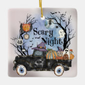 ハロウィーン怖い夜 セラミックオーナメント (正面)