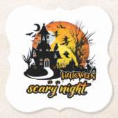 ハロウィーン怖い夜 ペーパーコースター (正面)