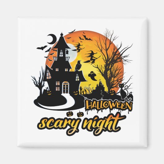 ハロウィーン怖い夜 マグネット (正面)
