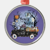 ハロウィーン怖い夜 メタルオーナメント (正面)