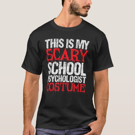 ハロウィーン怖い学校の心理学者の衣装 Tシャツ (正面)