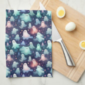 ハロウィーン怖い幽霊とゴブリン キッチンタオル (四つ折り)