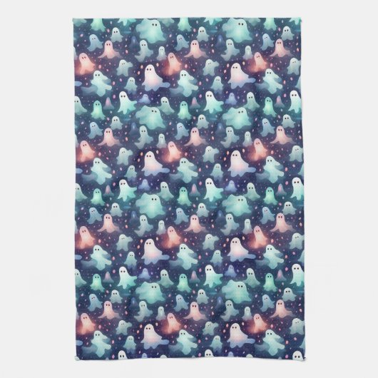 ハロウィーン怖い幽霊とゴブリン キッチンタオル (縦)