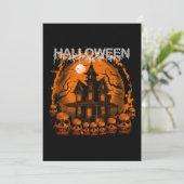 ハロウィーン怖い幽霊のよく出るハウススカル 招待状 (スタンド正面)