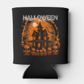 ハロウィーン怖い幽霊のよく出るハウススカル 缶クーラー (裏面)