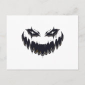 ハロウィーン怖い悪かぼちゃかぼちゃおもしろい頭Cl ポストカード (正面)