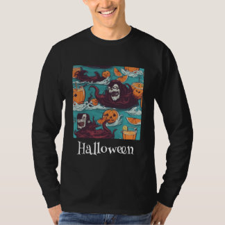 ハロウィーン怖い悪カボチャ Tシャツ