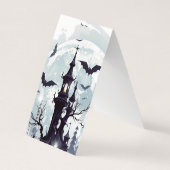 ハロウィーン怖い本の折りブックマーク 名刺 (裏面)