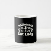 ハロウィーン怖い猫のレディ_1 コーヒーマグカップ (中央)