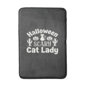 ハロウィーン怖い猫のレディ_1 バスマット (正面縦)
