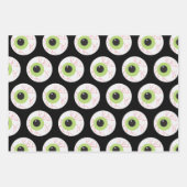 ハロウィーン怖い眼球 ラッピングペーパーシート (正面3)