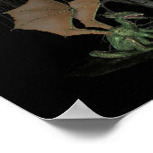 ハロウィーン怖い鬼ゴブリンの生き物 ポスター (角)