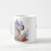 ハロウィーン恐竜のカボチャ コーヒーマグカップ (正面左)