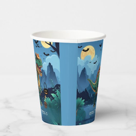 ハロウィーン恐竜の誕生日パーティー | T不気味レックス 紙コップ (右)