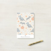 ハロウィーン恐竜の骨格こうもりカボチャ個人 ポストイット (デスク上)