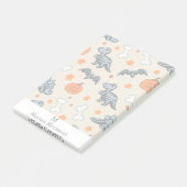 ハロウィーン恐竜の骨格こうもりカボチャ個人 ポストイット (アングル)