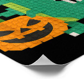 ハロウィーン恐竜カボチャのマスタービルダーブロックBr ポスター (角)