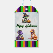 ハロウィーン恐竜ディノマシュパーティー ギフトタグ (正面)