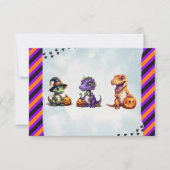 ハロウィーン恐竜ディノマシュパーティー サンキューカード (正面)