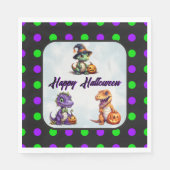 ハロウィーン恐竜ディノマシュパーティー スタンダードランチョンナプキン (正面)