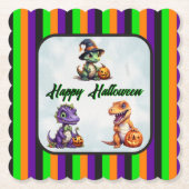 ハロウィーン恐竜ディノマシュパーティー ペーパーコースター (正面)