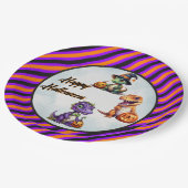 ハロウィーン恐竜ディノマシュパーティー ペーパープレート (アングル)