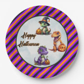 ハロウィーン恐竜ディノマシュパーティー ペーパープレート (正面)