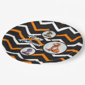 ハロウィーン恐竜ディノマシュパーティー ペーパープレート (アングル)