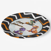 ハロウィーン恐竜ディノマシュパーティー ペーパープレート (アングル)