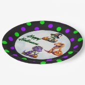 ハロウィーン恐竜ディノマシュパーティー ペーパープレート (アングル)