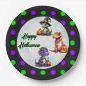 ハロウィーン恐竜ディノマシュパーティー ペーパープレート (正面)